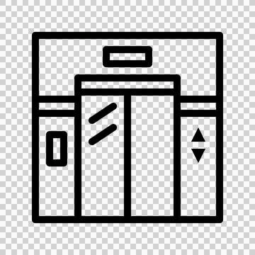 Elevator icon. elevator icons symbols.  Ilustración de archivo