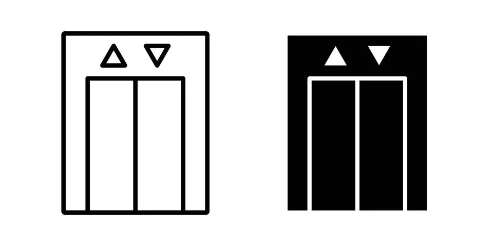 Elevator icon graphic element. web icon set Stock Illustration