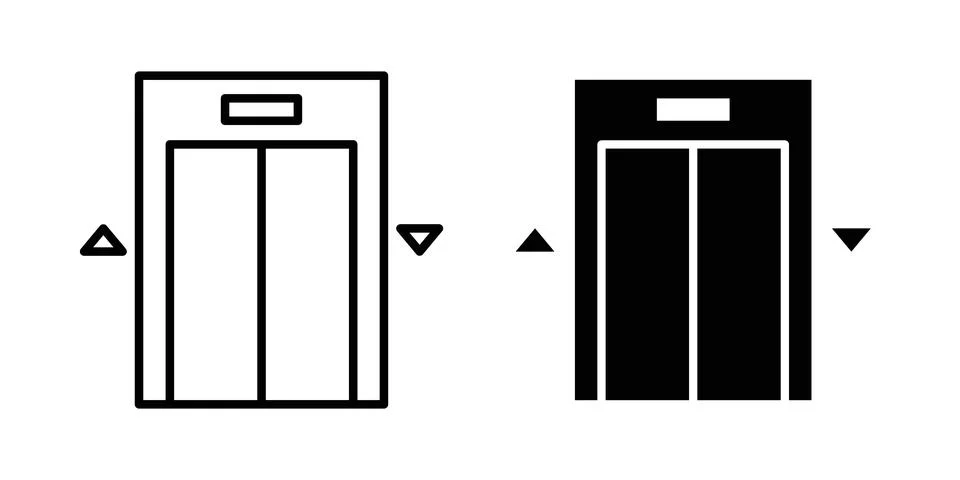 Elevator icon illustration. Pixel perfect vector graphics Stockillustratie