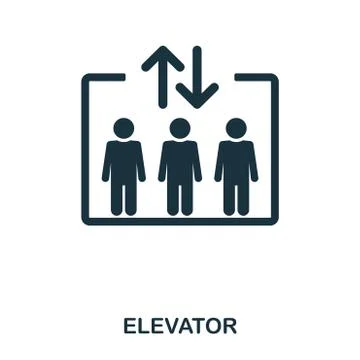 Elevator icon. Line style icon design. UI. Illustration of elevator icon Stock Illustration