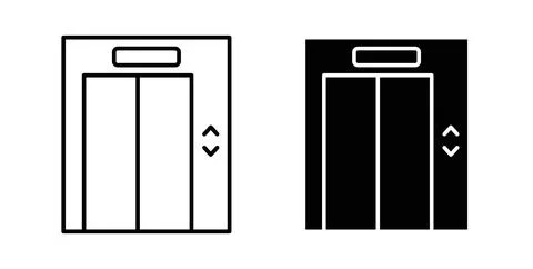 Elevator icon symbol. Flat Vector illustration 스톡 일러스트