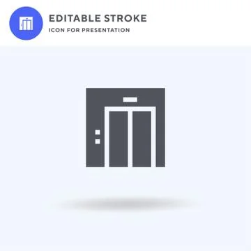 Elevator icon vector, filled flat sign, solid pictogram isolated on white, lo Illustrazione stock