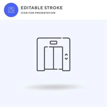 Elevator icon vector, filled flat sign, solid pictogram isolated on white, lo Ilustración de archivo