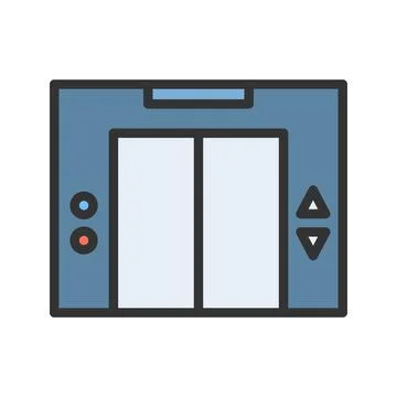 Elevator icon vector image. Illustrazione stock