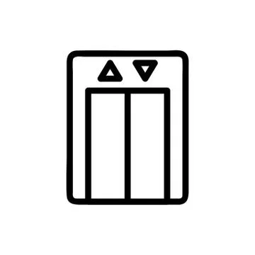 Elevator icon vector. Isolated contour symbol illustration Stock Illustration