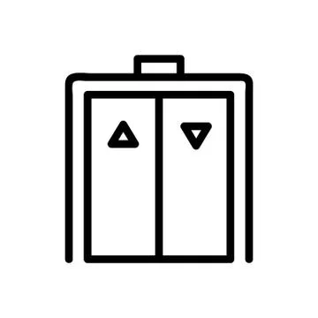 Elevator icon vector. Isolated contour symbol illustration Illustrazione stock