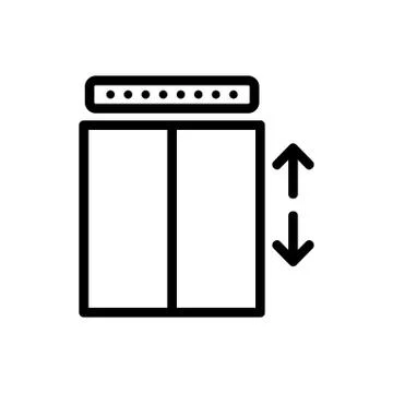 Elevator icon vector. Isolated contour symbol illustration Stock Illustration