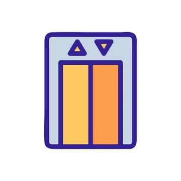Elevator icon vector. Isolated contour symbol illustration Illustrazione stock