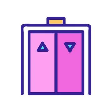 Elevator icon vector. Isolated contour symbol illustration Ilustración de archivo