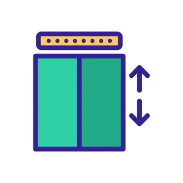 Elevator icon vector. Isolated contour symbol illustration Stock Illustration