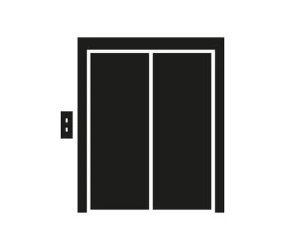 Elevator icon on white background Illustrazione stock