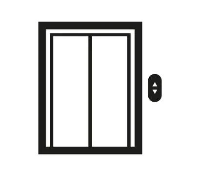 Elevator icon on white background Stock Illustration