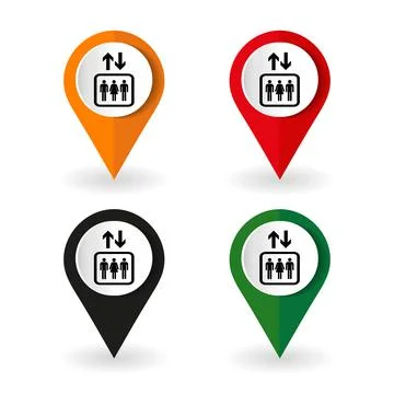 Elevator icon on a white background. Vector illustration Illustrazione stock