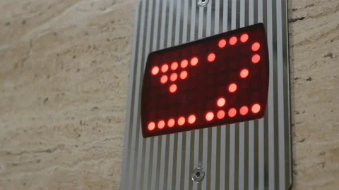 Elevator that indicates the direction to down Stock Footage 101569815