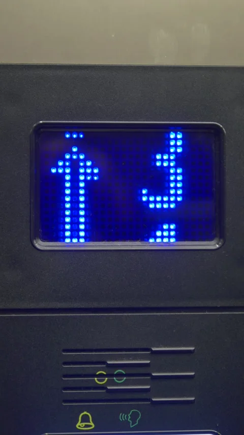 Elevator indicators showing floor numbers in action Stock Footage 317211069