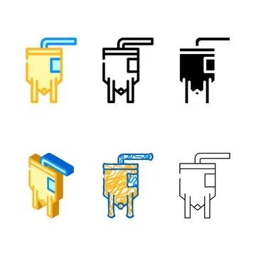 Elevator industry multipack production building color icon vector Ilustración de archivo