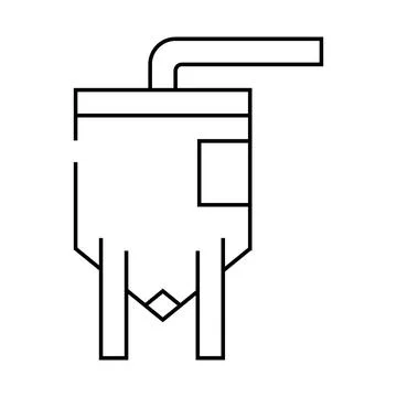 Elevator industry production building line icon vector illustration Ilustración de archivo