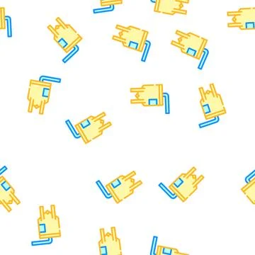 Elevator industry production building vector seamless pattern Ilustración de archivo