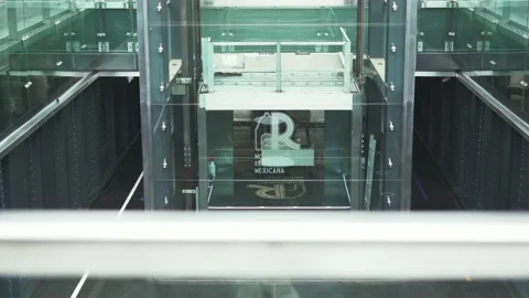 The Elevator Inside the Monument to the Revolution Stock Footage 140735883