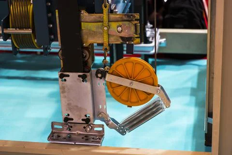 Elevator Installation, Lift Technician Installing a Modern Elevator Stock Photos