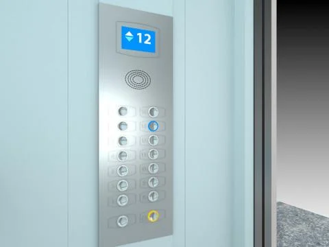 Elevator interior Stock Illustration
