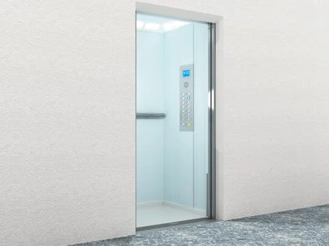 Elevator interior Stock Illustration