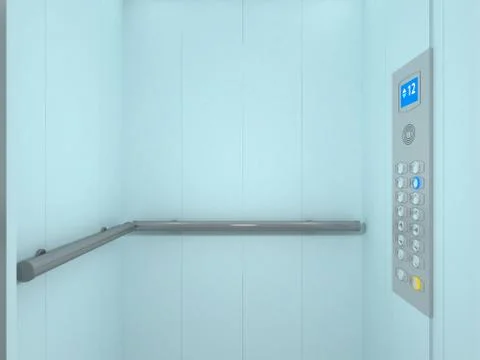 Elevator interior Stock Illustration