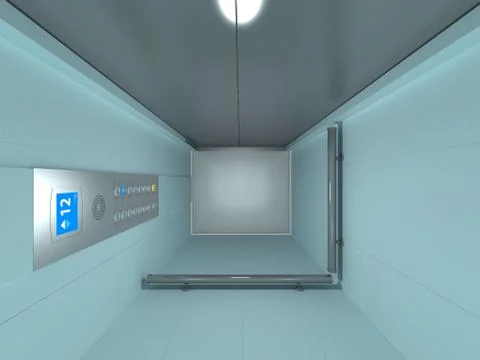 Elevator interior Stock Illustration