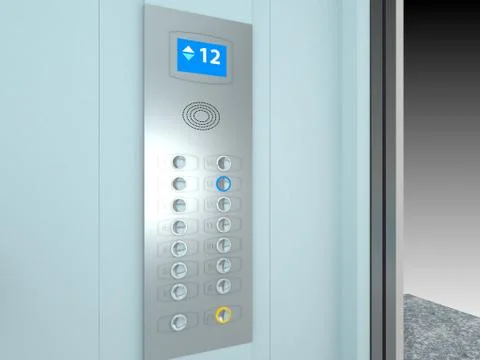 Elevator Interior Stock Illustration