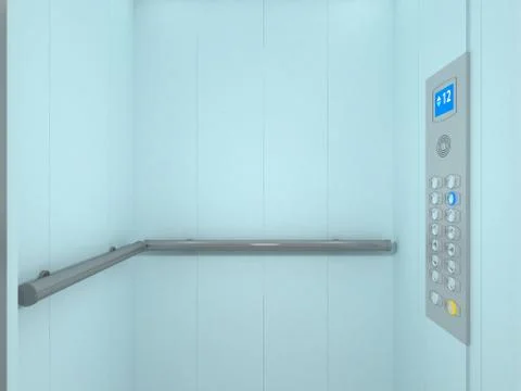 Elevator Interior Stock Illustration