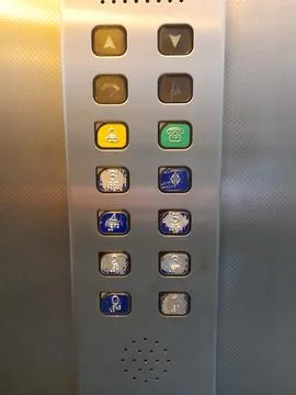 Elevator keypad with numbers Stock Photos