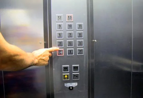 Elevator keys in building Stock Photos