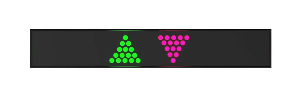 Elevator led panel with arrow up and down Stock Illustration