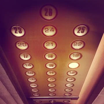 Elevator level selection panel Stock Photos