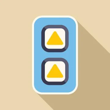 Elevator lift control panel up button icon Stock Illustration