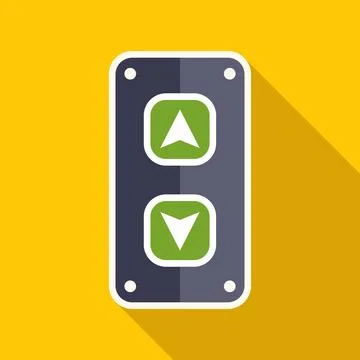 Elevator lift control panel up down arrows 스톡 일러스트