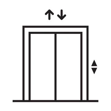 Elevator lift icon vector for graphic design, logo, web site, social media, m 스톡 일러스트