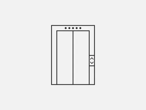 Elevator, lift icon. Vector illustration, flat design. Stock Illustration