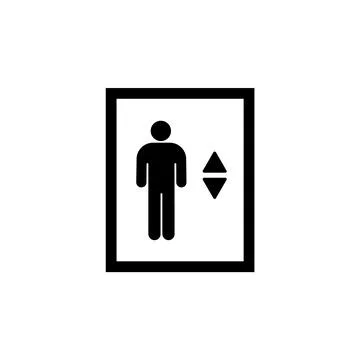 Elevator lift vector icon. Elevator sign entrance building office, lift level Ilustración de archivo