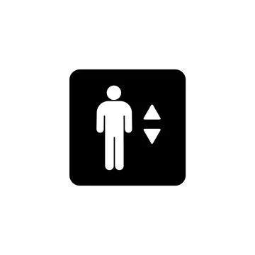 Elevator lift vector icon. Elevator sign entrance building office, lift level Ilustración de archivo