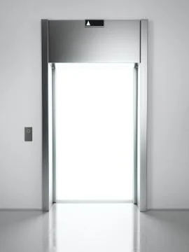 Elevator with light inside Иллюстрация