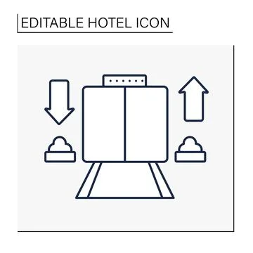 Elevator line icon Stockillustratie