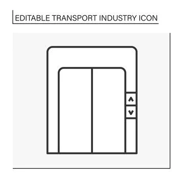 Elevator line icon Stockillustratie