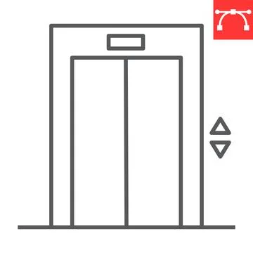 Elevator line icon Ilustración de archivo