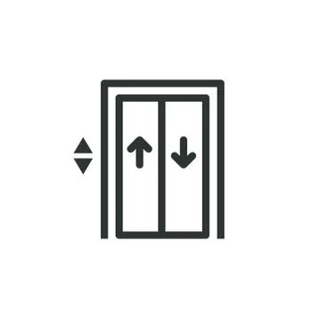 Elevator line icon, vector illustration Stock Illustration