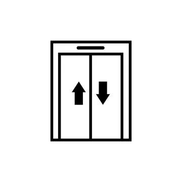 Elevator line icon, vector illustration Stock Illustration