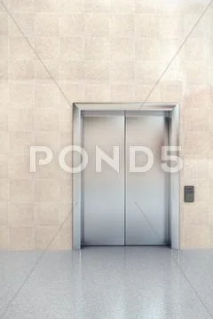 Elevator in lobby Stock Photos