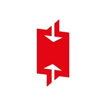 Elevator logo up down symbol bait logo a3 Stock Illustration