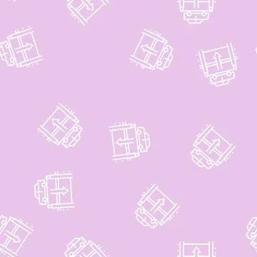 Elevator lowering car on underground parking line seamless pattern Stockillustratie