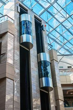 Elevator in the modern building Stock Photos